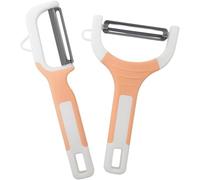 PARENCE.- Set de 2 Éplucheurs de Cuisine - Lames Acier Inoxydable - Accessoires de Cuisine pour Fruits & Légumes - Poignée Ergonomique - Couleur Aléatoire)