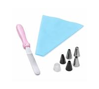PARENCE - Set de pièces 8 Poche à douille avec Embouts - Spatule de Décoration 22 cm - 5 Pointes Interchangeables - Manche Ergonomique - Idéal Pâtisserie et Gâteau