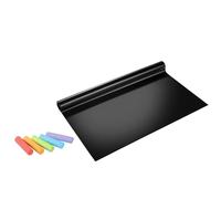 PARENCE - Tableau Noir Auto-Adhésif 45×200 cm + Craies - Sticker Ardoise Effaçable pour Notes, Menus, Organisation et Enfants - Film Vinyle Autocollant Découpable pour Mur, Frigo, Bureau