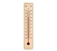 PARENCE. Thermomètre Mural en Bois - Thermomètre Intérieur et Extérieur - Lecture Facile - Température en °C et °F - Idéal Maison, Jardin, Terrasse, Balcon