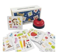 Parent-Child Board Game Set, Pattern Matching Educational Card Game, Interactive Learning Toy with Ringing Bell, Fun Development Activity for Boys, Girls, and Family Nights