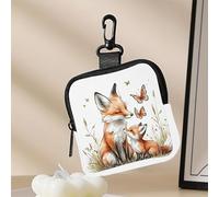 Parent Child Fox Zero Portefeuille multifonction pour animaux de compagnie | Portefeuille mains libres à clipser pour collations, écouteurs et petits articles | Cadeaux mignons pour les amoureux des