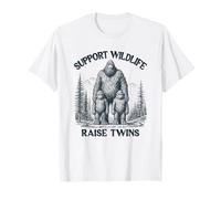 Parent jumeau Maman Papa de Jumeaux Soutien Wildlife Raise Twins T-Shirt