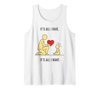 Parent offrant Un cœur à Son bébé Un Amour Symbolique Minimal Débardeur