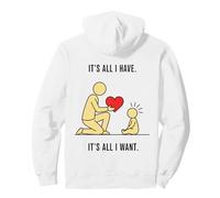 Parent offrant Un cœur à Son bébé Un Amour Symbolique Minimal Sweat à Capuche