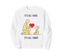 Parent offrant Un cœur à Son bébé Un Amour Symbolique Minimal Sweatshirt