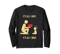 Parent offrant Un Design émotionnel Minimal avec cœur à bébé Manche Longue