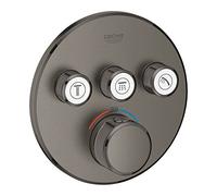 GROHE Grohtherm SmartControl - Façade pour mitigeur thermostatique pour 3 sorties hard graphite brossé