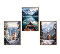 Parent01 (GrowArt - Affiches A3 pittoresques et inspirantes avec des paysages montagneux hivernaux sans cadre - une décoration murale exceptionnelle pour n'importe quelle pièce)