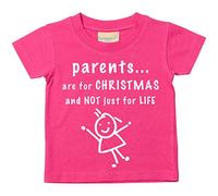 parents sont for Life Not Just pour Noël T-shirt Bébé tout-petit enfants disponible en tailles 0-6 mois pour 14-15 ans diverses couleurs disponibles - Rose, 18-24 Months