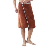 Paréo de sauna pour homme en coton avec fermeture à bouton-pression, serviette de sauna, serviette de bain, serviette de sauna à séchage rapide, serviette de sauna réglable,140x70 cm