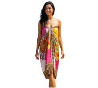Paréo Plage Femme Multicolore Fleurs 150x100 cm - Léger & Fluide - Été Vacances 150 cm