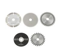Pares de scie circulaire de CheoTime Set, 85 mm en carbure de diamant en diamant HSS Lames de coupe en plastique avec des lames multi-matériaux de 15 mm arbor