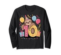 Paresseux 10e anniversaire garçon fille 10 ans dixième dix paresseux Manche Longue