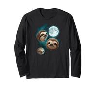 Paresseux 3 Paresseux Hurlant à la Lune drôle Bizarre maudit Manche Longue