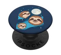 Paresseux 3 Paresseux Hurlant à la Lune drôle Bizarre maudit PopSockets PopGrip Adhésif