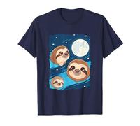 Paresseux 3 Paresseux Hurlant à la Lune drôle Bizarre maudit T-Shirt
