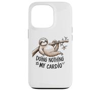 Paresseux amant de dormir est mon cardio drôle paresseux citation Coque pour iPhone 13 Pro