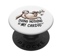Paresseux amant de dormir est mon cardio drôle paresseux citation PopSockets PopGrip Adhésif