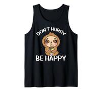 Paresseux Boit du Café Don't Hurry Be Happy Paresse Débardeur