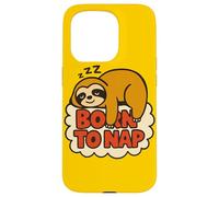Paresseux Born to Nap Motif Paresseux Coque pour iPhone 15 Pro