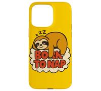 Paresseux Born to Nap Motif Paresseux Coque pour iPhone 15 Pro Max