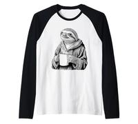 Paresseux Café Gravure Vintage Animal Drôle Manche Raglan