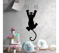 Paresseux Chat Autocollant Mural Creative Vinyle Autocollants Home Room Décoration Peintures Murales Stickers Muraux Art Muursticker Kat Papier Peint Amimals M 14Cm X 38Cm