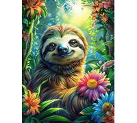 Paresseux dans Un Jardin Fleuri fleurissant Puzzle 1000 Pièces pour Adultes Educa Art Nature Décoration Murale Challenge Famille Relaxation Artistique Cadeau 1000 PCS
