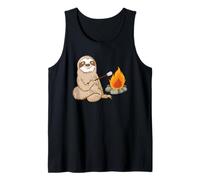 Paresseux de Camping Griller des guimauves et Un feu de Camp Débardeur