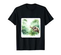 Paresseux dormant sur une branche, forêt tropicale luxuriante. Branche de sommeil T-Shirt