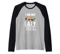 Paresseux drôle Amant Sieste Animal I'm Not Lazy Manche Raglan