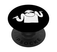 Paresseux Drôle Hausser Épaules Mème Je Sais Pas PopSockets PopGrip Adhésif