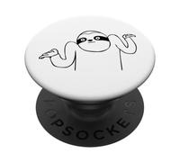Paresseux Drôle Hausser Épaules Mème Je Sais Pas PopSockets PopGrip Adhésif