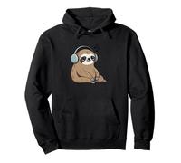Paresseux écoutant de la Musique Amoureux des Animaux Sweat à Capuche