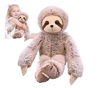 Paresseux en peluche, paresseux en peluche, oreiller en peluche en forme de paresseux, animal douillet et confortable, peluche paresseux, jouet d'oreiller à câliner pour , idéal pour les