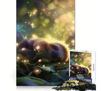 Paresseux endormi dans Une forêt enchantée Puzzle de 1000 pièces pour Adultes Jeu de logique mentale Soulagement des tensions Découpe Ferme 38x52cm