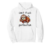 Paresseux endormi sans précipitation drôle Perfection Sarcastique Blague paresseuse Sweat à Capuche