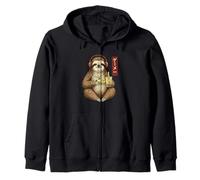 Paresseux Gamer Ukiyo-e Japonais avec thé Boba Sweat à Capuche