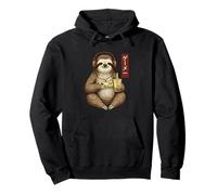 Paresseux Gamer Ukiyo-e Japonais avec thé Boba Sweat à Capuche