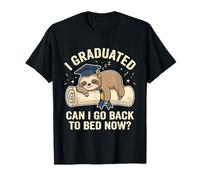 Paresseux Graduation Funny I Graduated Can I Go Back to Bed Now T-Shirt