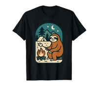 Paresseux Griller des guimauves et Un feu de Camp ; drôle T-Shirt