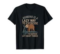 Paresseux Gym Entraînement Humour Cardio vs Lifting Design T-Shirt