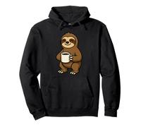 Paresseux heureux profitant d'un café - Vibes de relaxation d'animaux mignons Sweat à Capuche