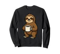 Paresseux heureux profitant d'un café - Vibes de relaxation d'animaux mignons Sweatshirt