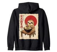 Paresseux Mangeant des Nouilles japonaises Ramen Sweat à Capuche