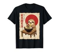 Paresseux Mangeant des Nouilles japonaises Ramen T-Shirt