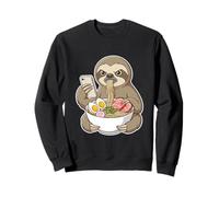 Paresseux Mangeant des Nouilles Ramen téléphone à défilement Sweatshirt