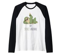Paresseux mon animal spirituel, Let's Chill and Relax, cadeau amusant Manche Raglan