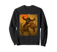 Paresseux Ninja équitation Dragon Japonais Samouraï Combat Ukiyo-e Sweatshirt